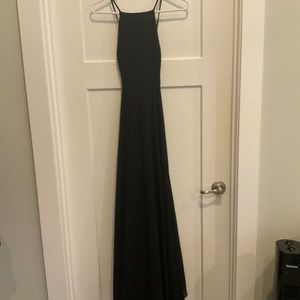 Lulus brand lined black maxi dress